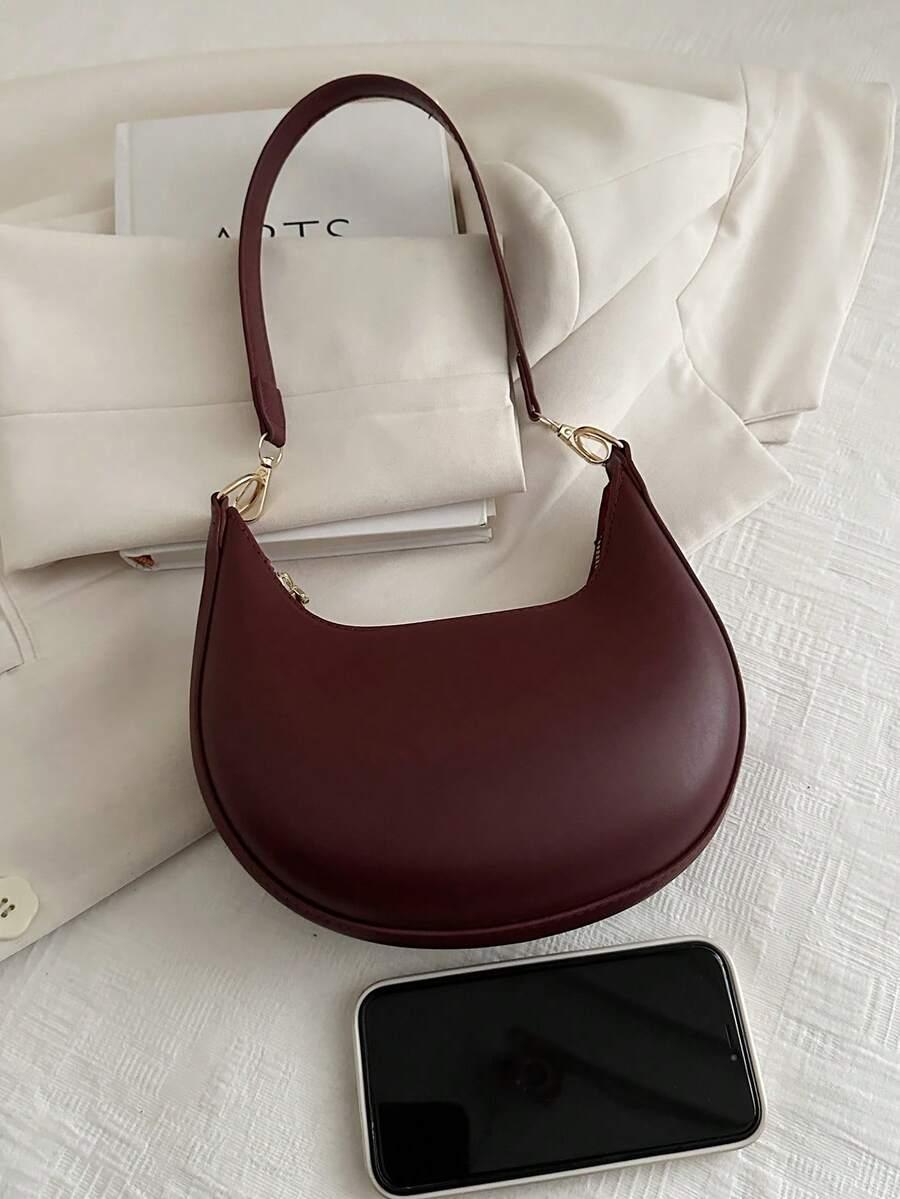 bordowa torebka zip