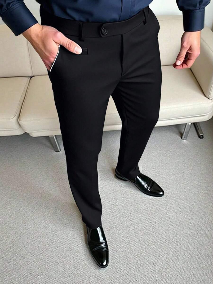 CZARNE ELEGANCKIE SPODNIE