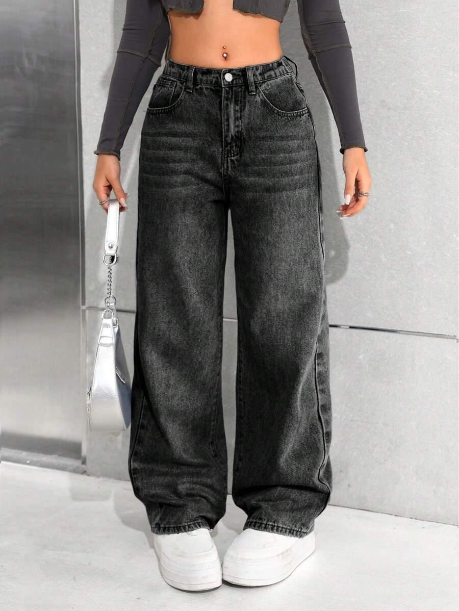 szerokie spodnie jeans