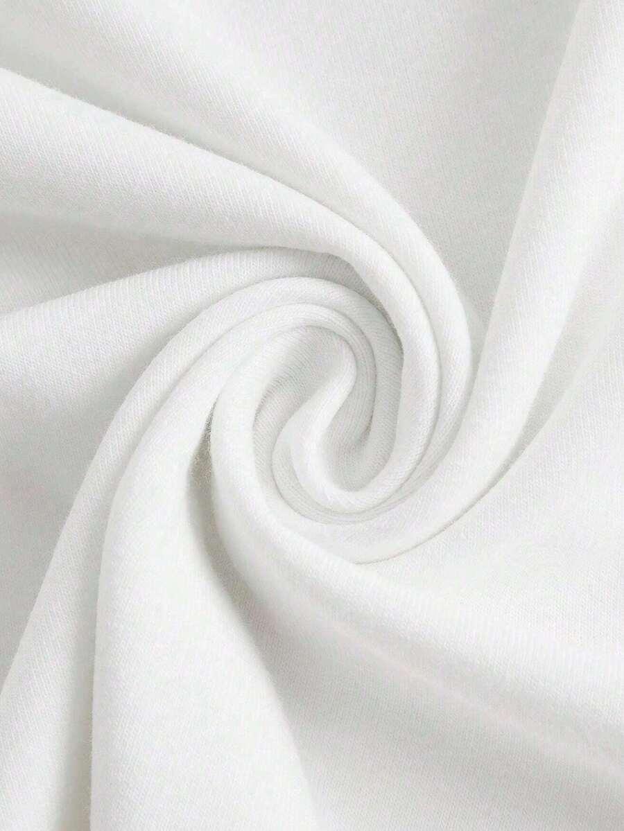 biały t-shirt nadruk 