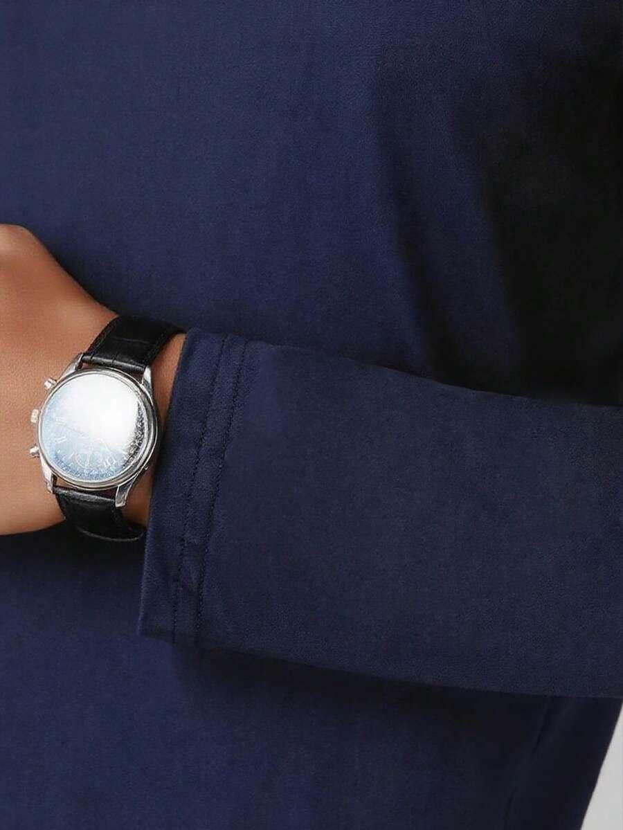 granatowa koszulka z długim rękawem