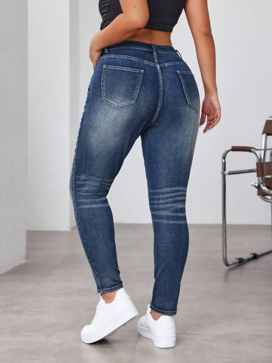 NIEBIESKIE SPODNIE JEANS