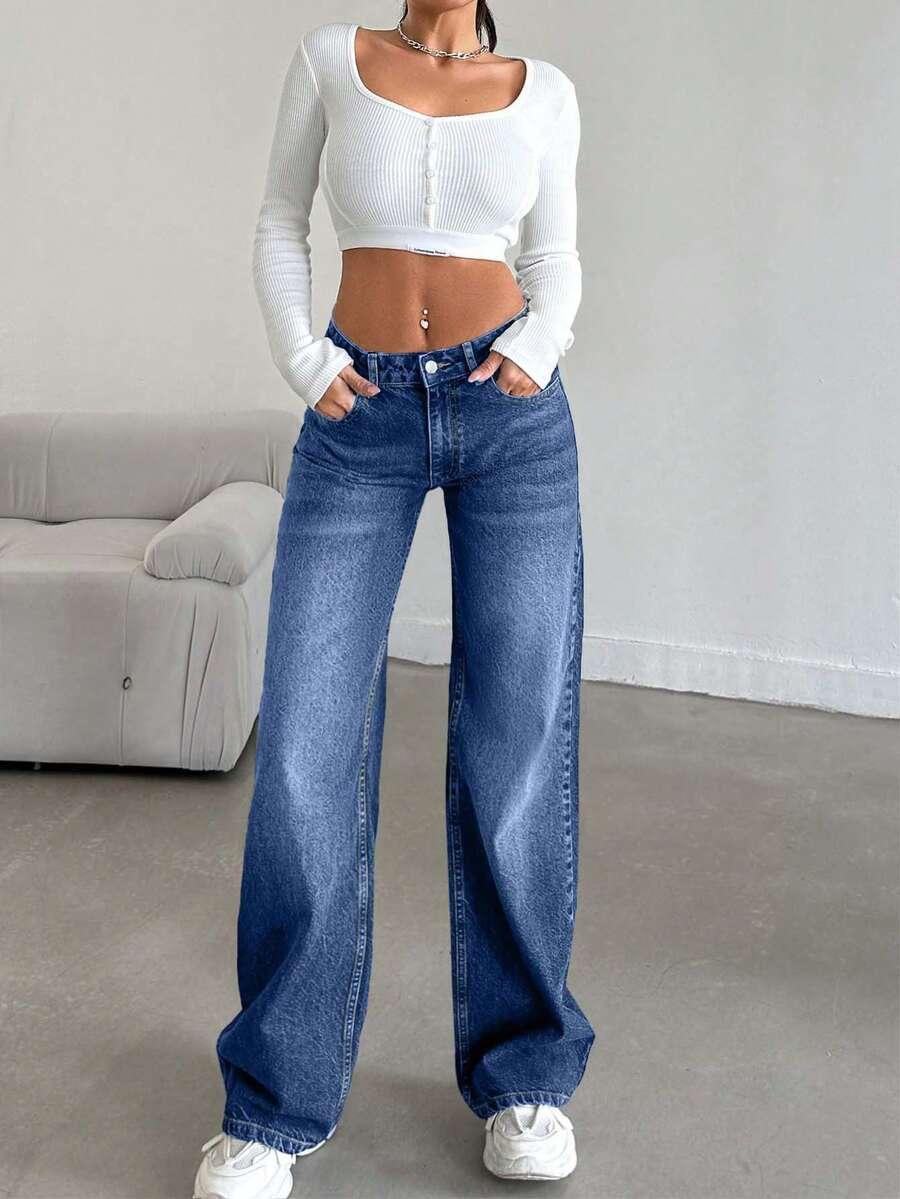 NIEBIESKIE SPODNIE JEANS