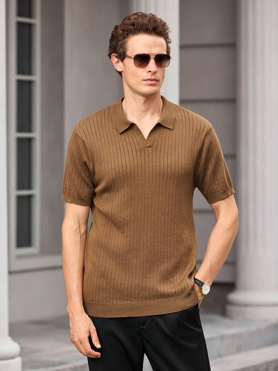 brązowa koszulka polo