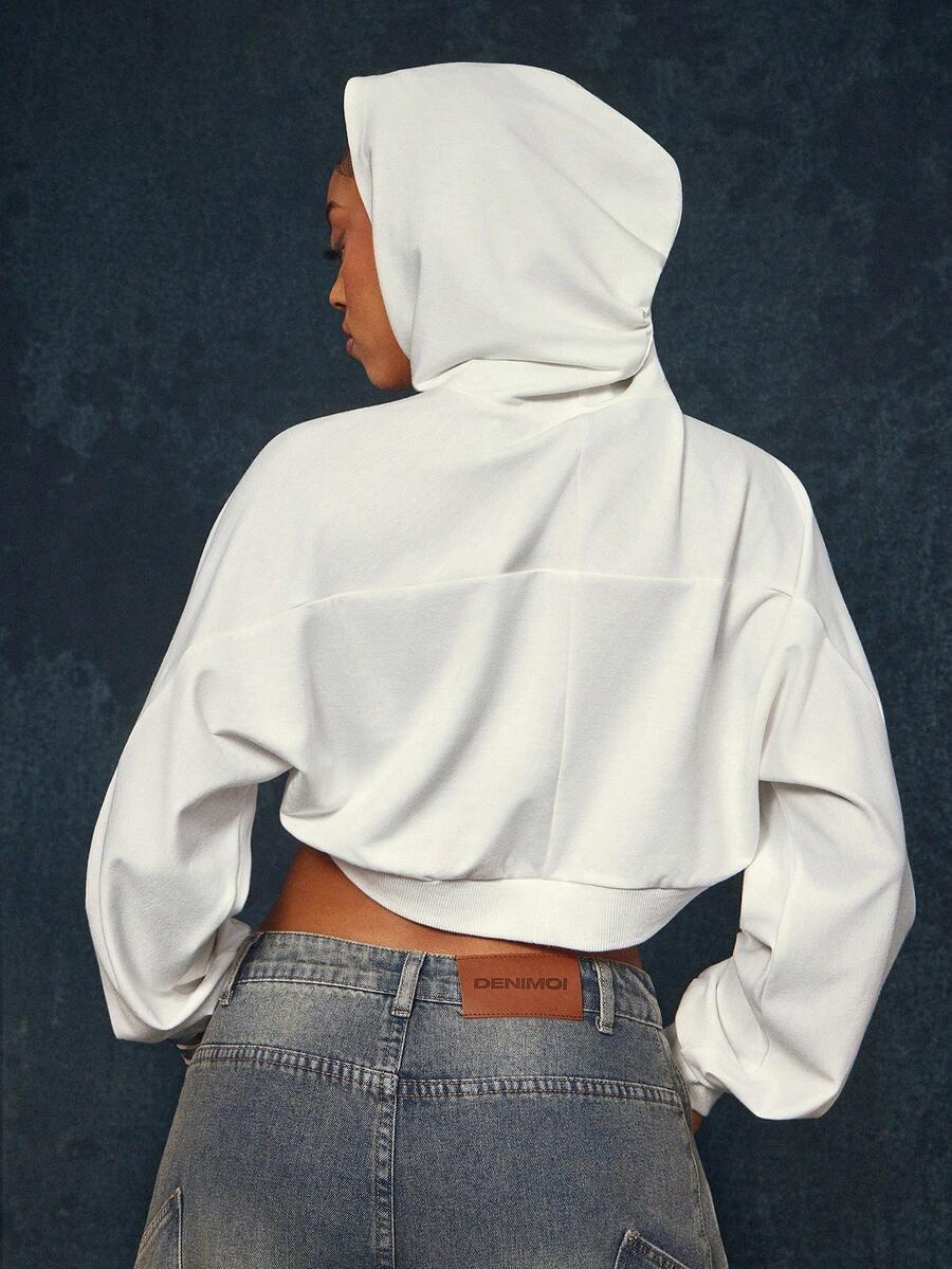biały top bluza