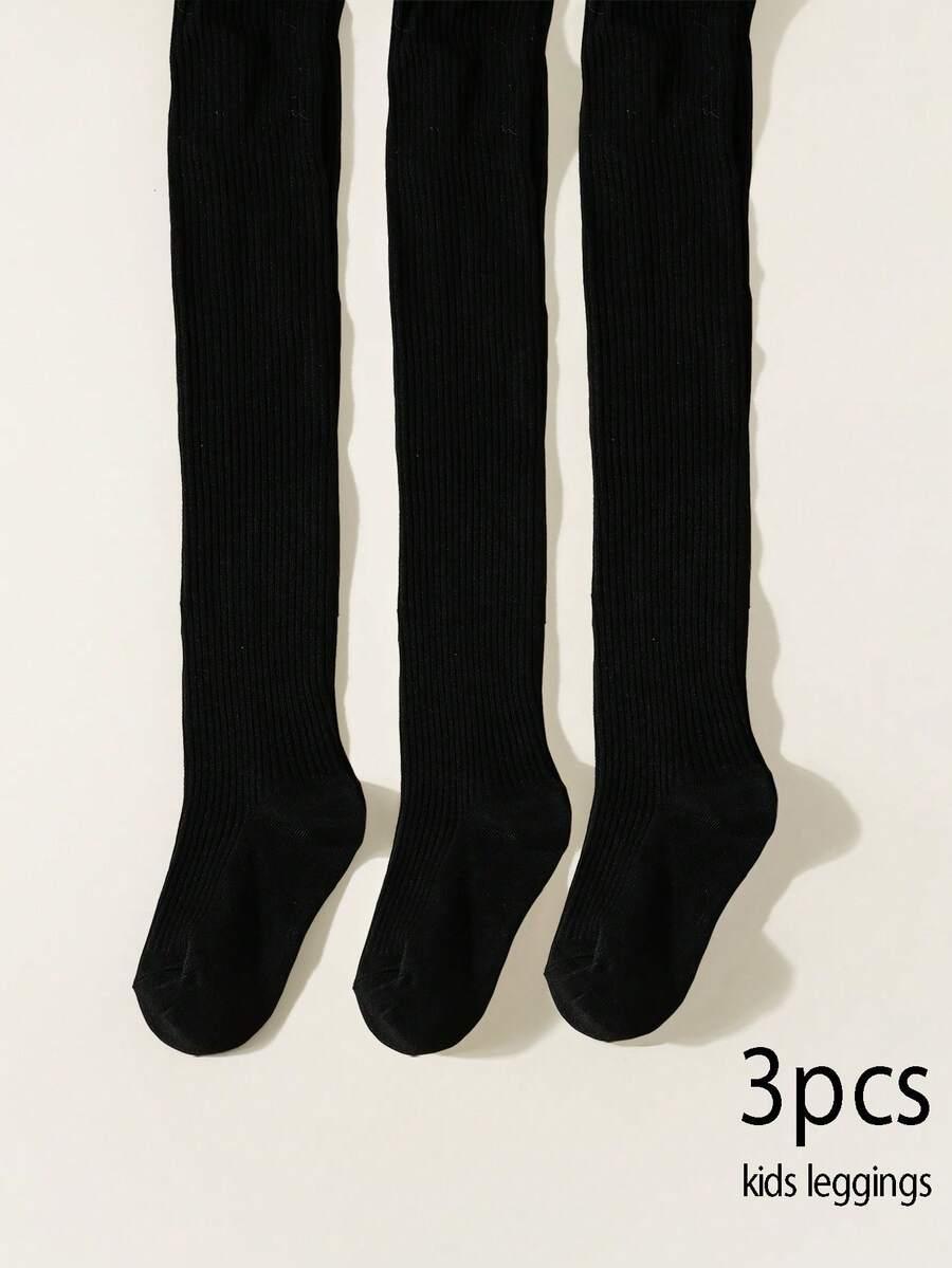 prążkowane czarne rajstopy 3-pack