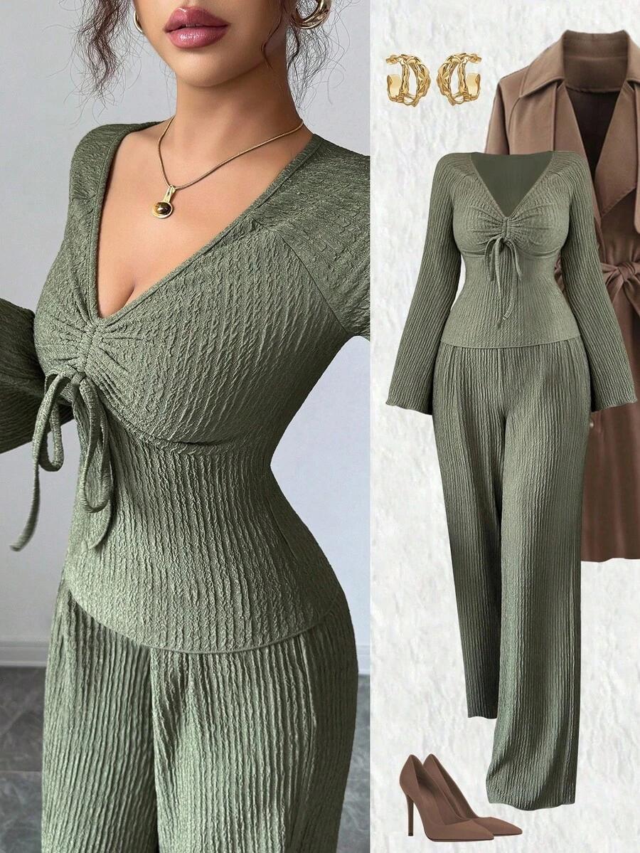ZIELONE SPODNIE CASUAL