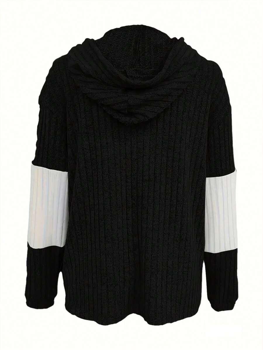 BLUZA Z KAPTUREM PRĄŻKI