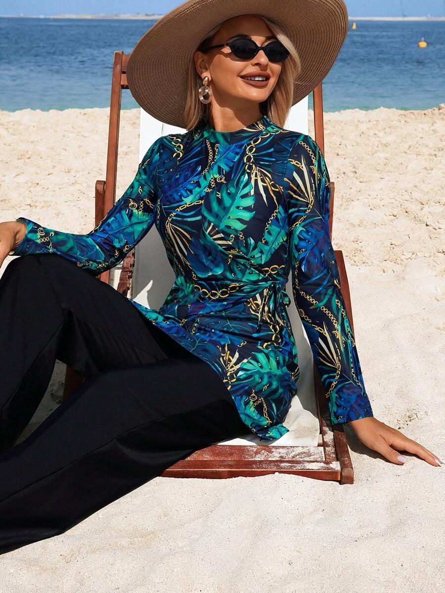 DWUCZĘŚCIOWY STRÓJ KĄPIELOWY BURKINI PRINT