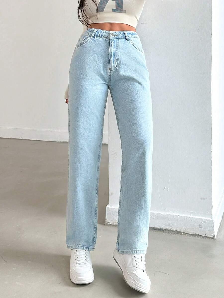 SPODNIE JEANS PROSTA NOGAWKA 