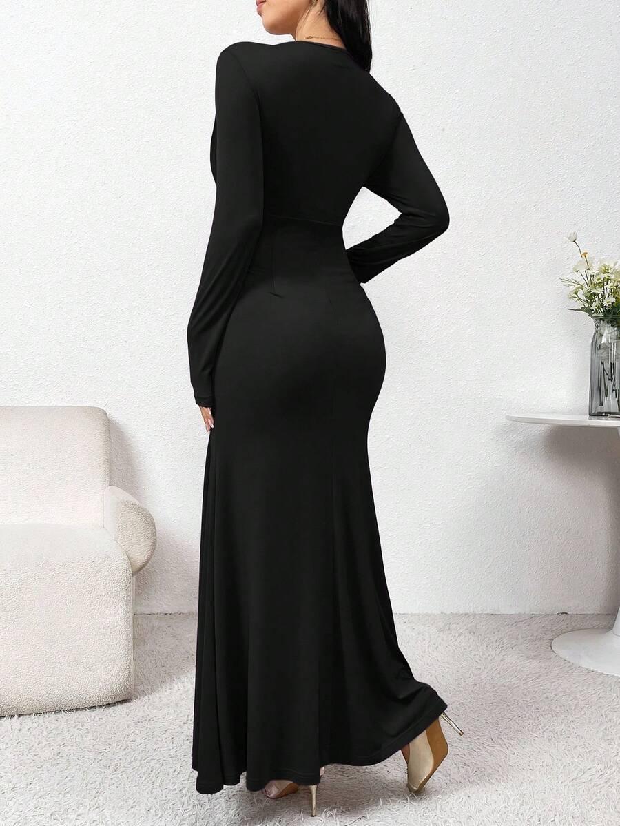 CZARNA MAXI SUKIENKA