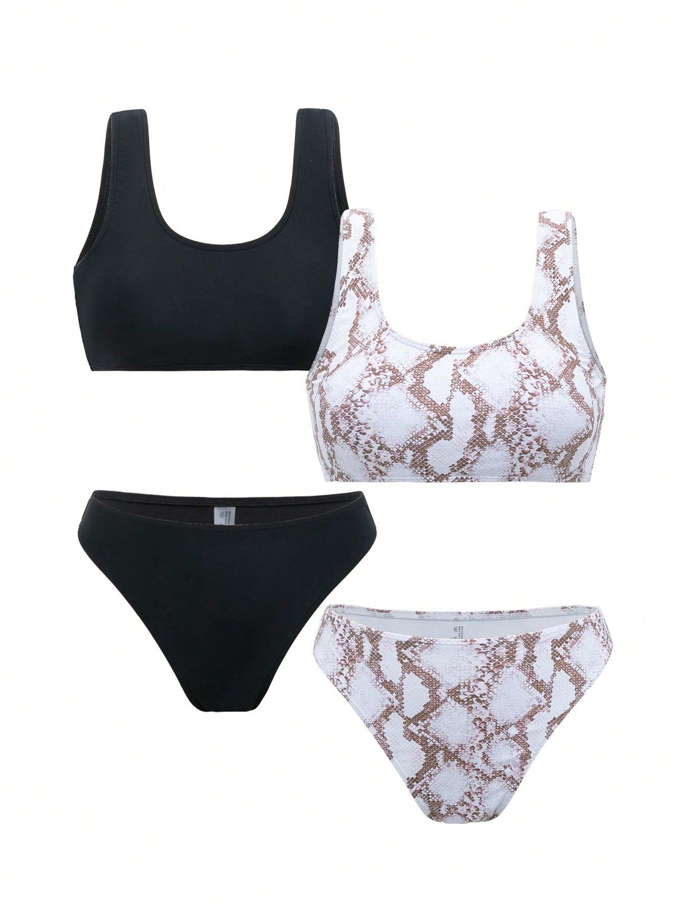 DWUCZĘŚCIOWY KOMPLET BIKINI DWA KOMPLETY 