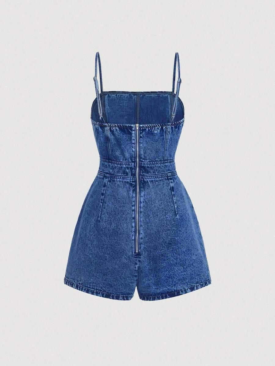 NIEBIESKI KOMBINEZON JEANS
