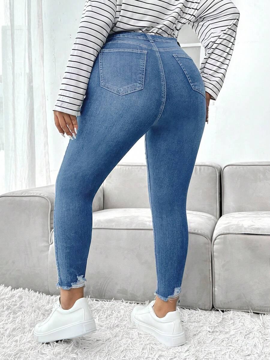 NIEBIESKIE SPODNIE JEANS RURKI