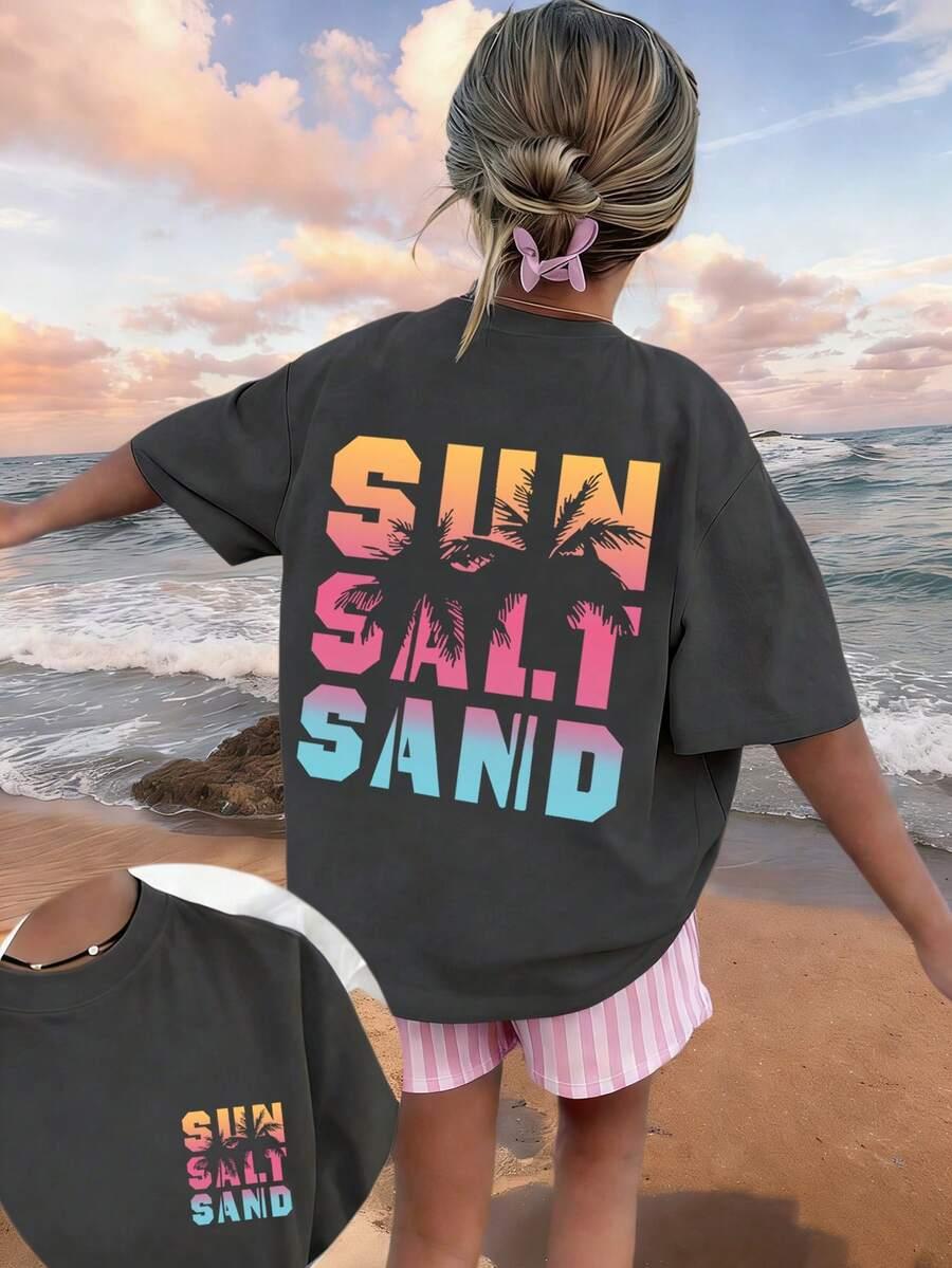 szary t-shirt print