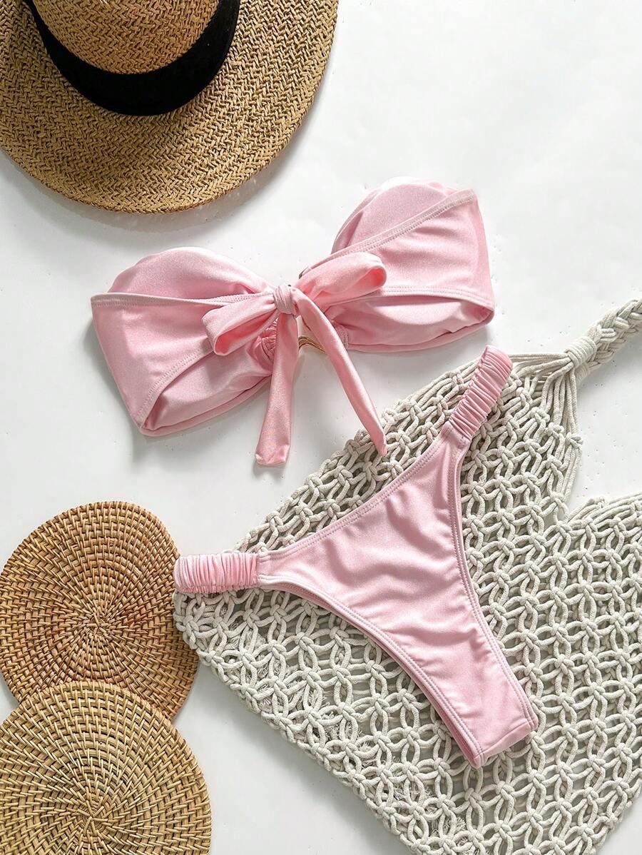 RÓŻOWY KOMPLET BIKINI