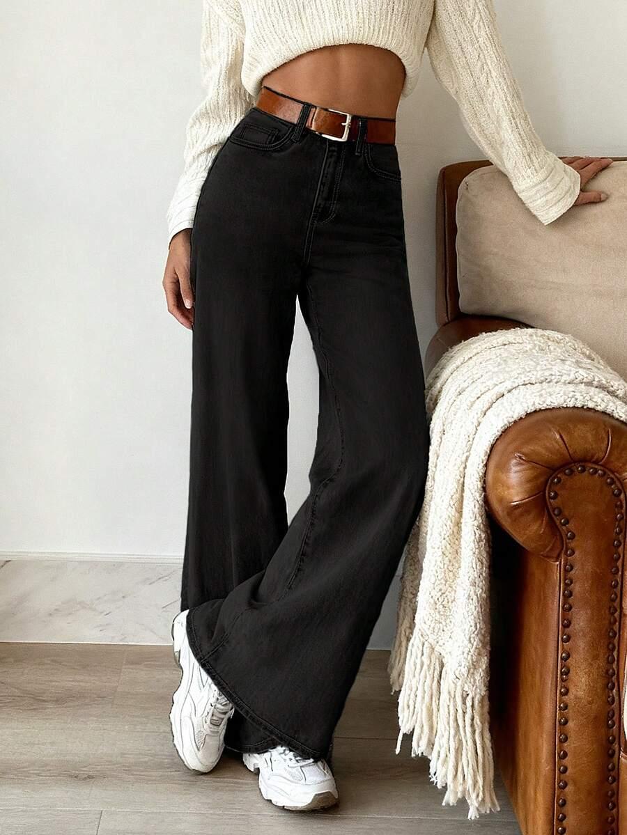 czarne spodnie jeans 