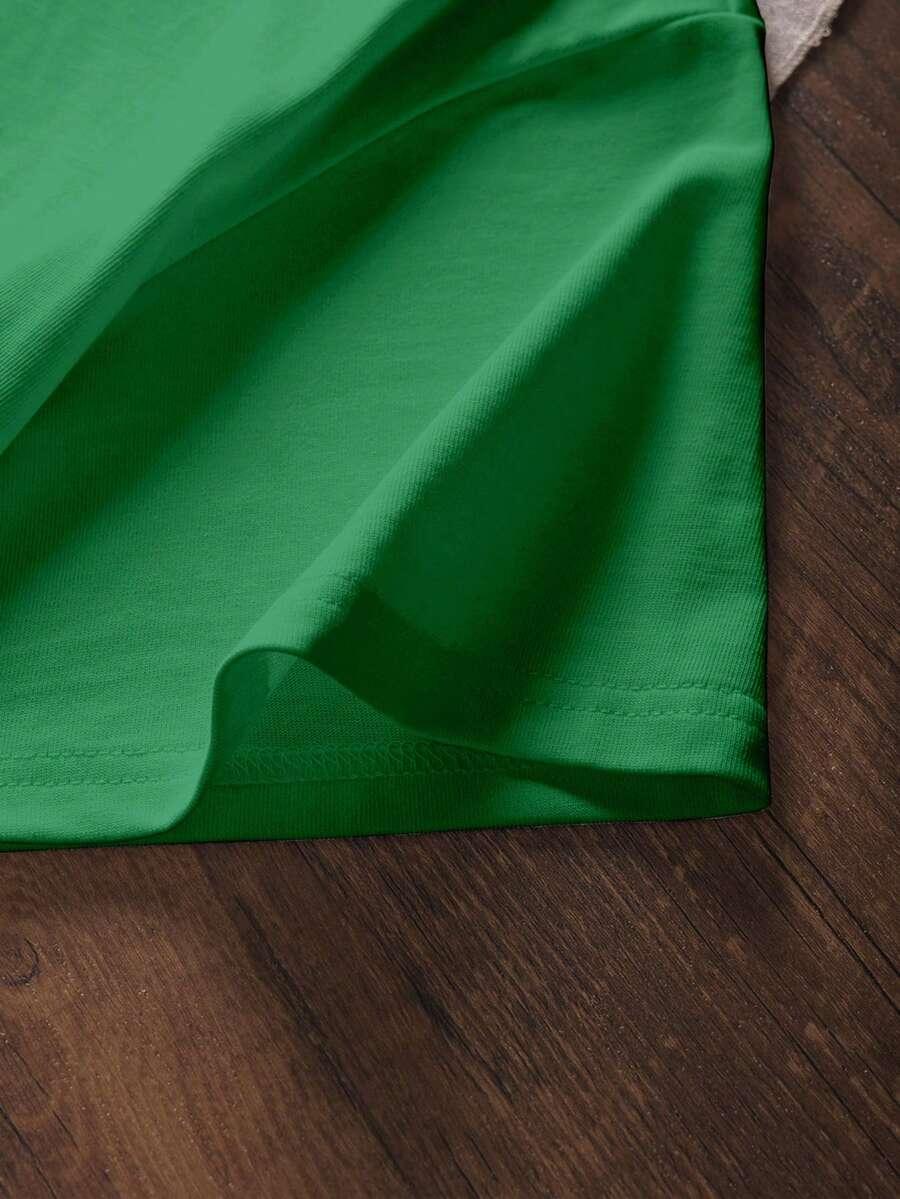 zielony T-shirt nadruk