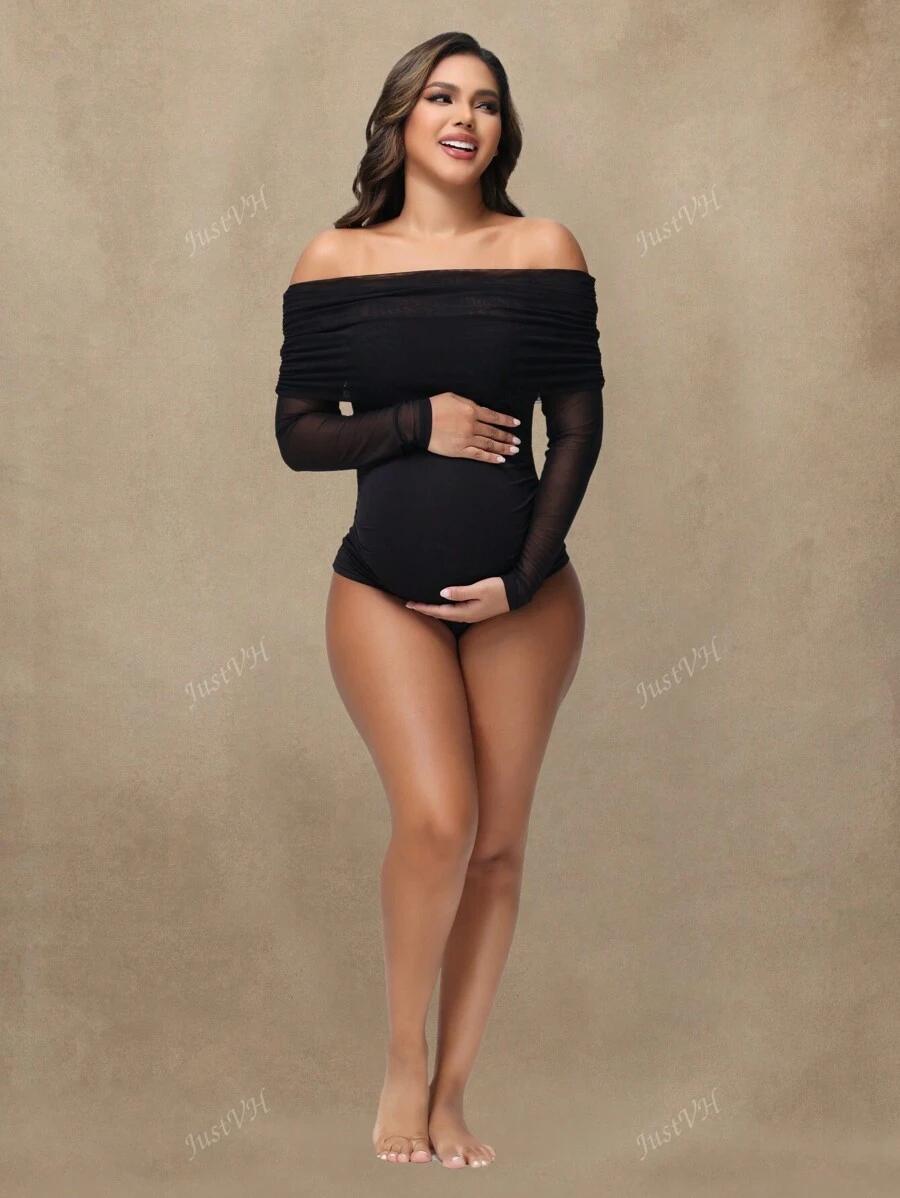 CZARNE BODY ODKRYTE RAMIONA