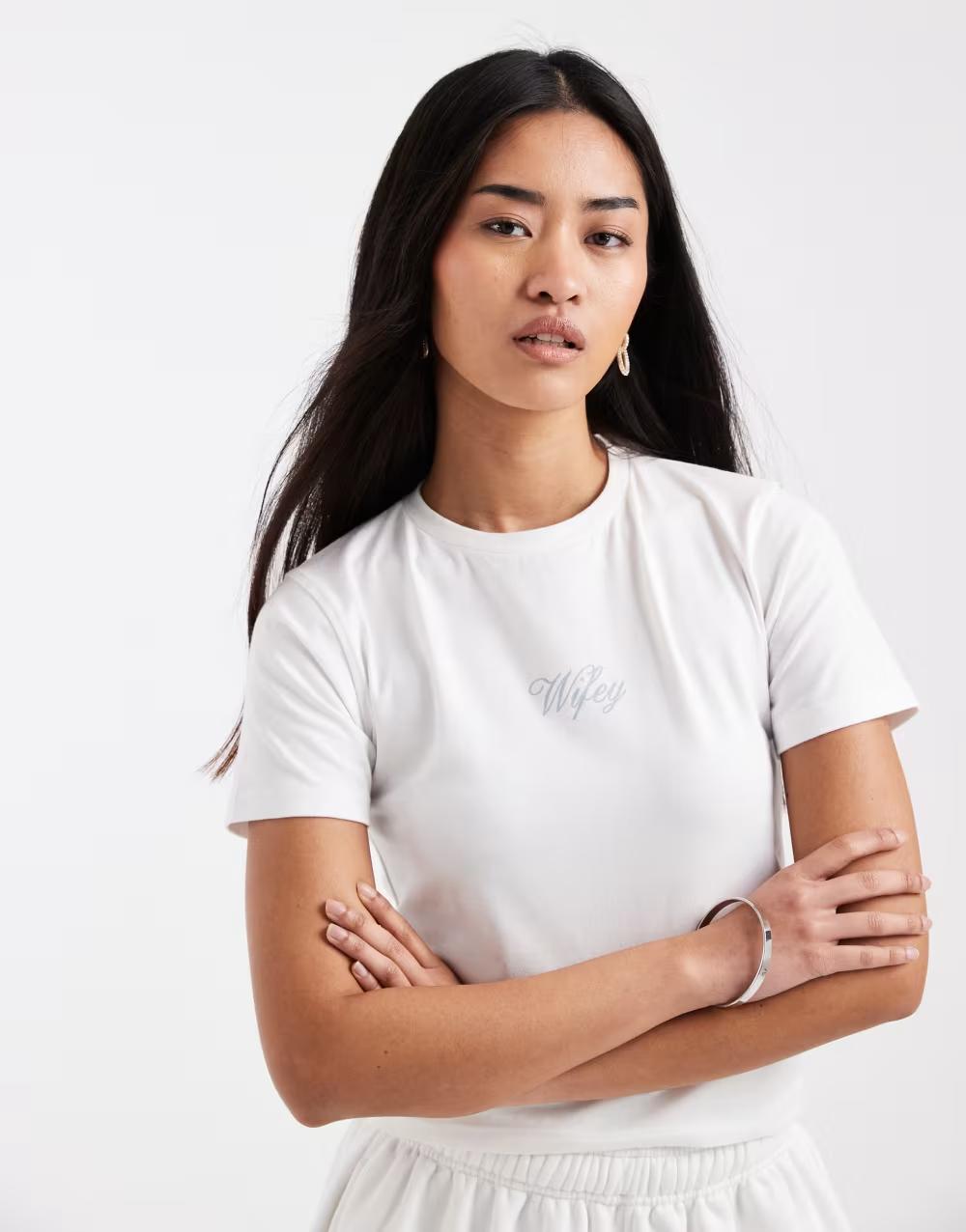 biały t-shirt krótki rękaw