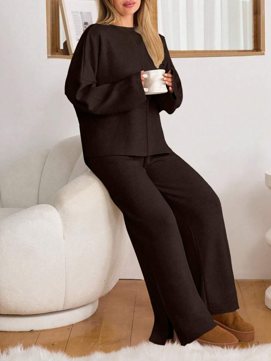 SWETER SPODNIE KOMPLET