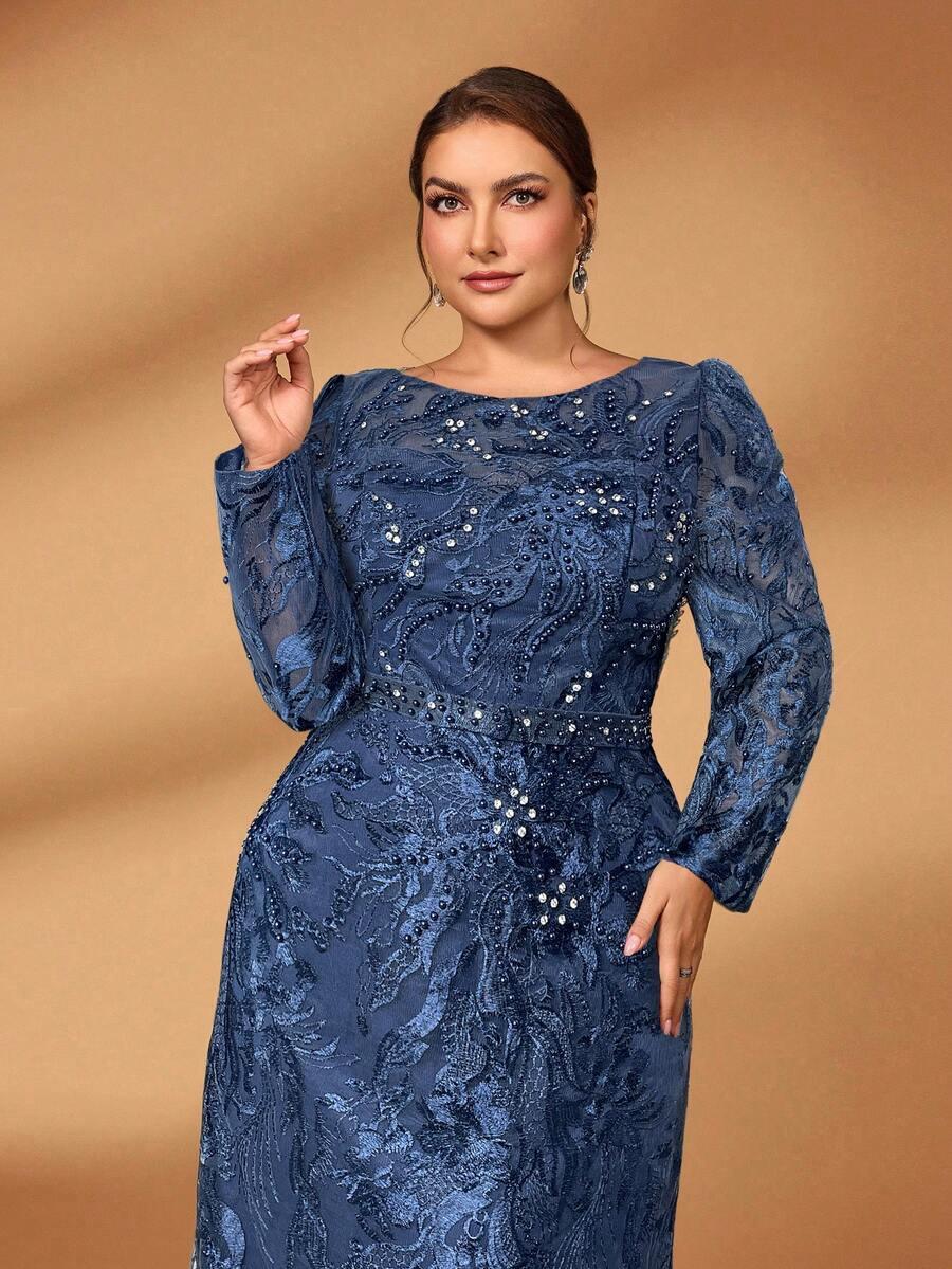 niebieska maxi sukienka