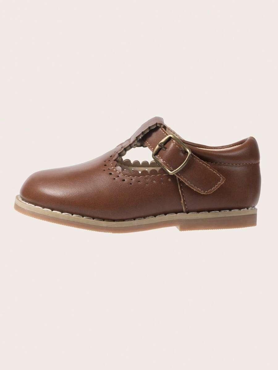 BRĄZOWE BUTY NA RZEPY