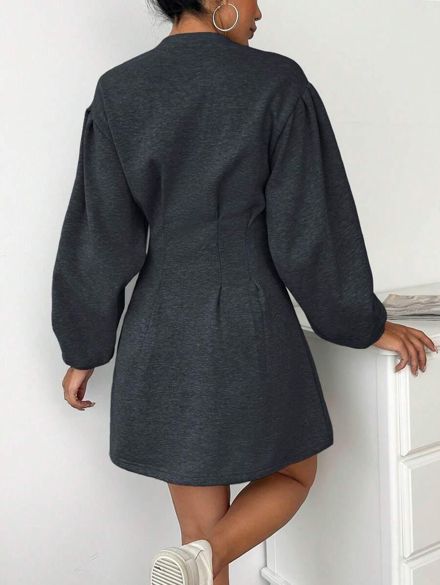 SZARA MINI SUKIENKA