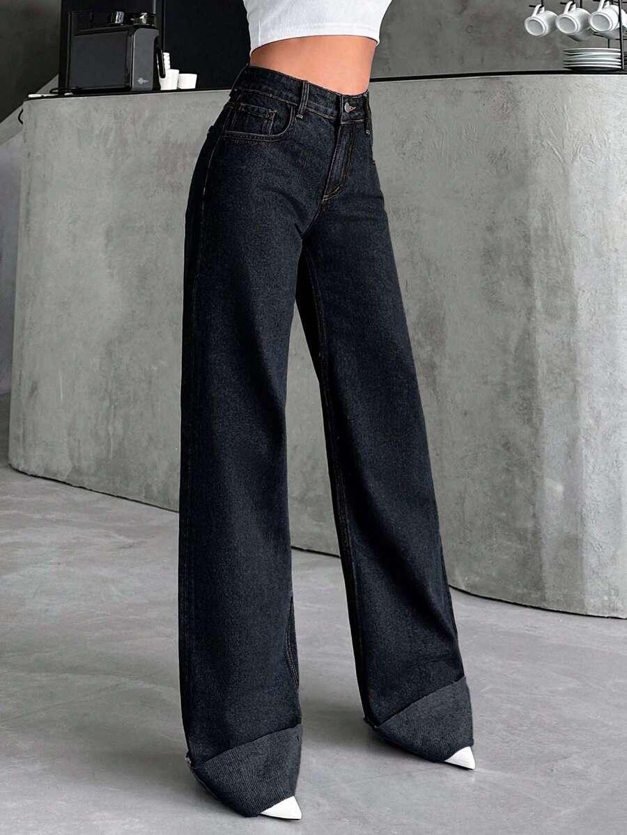 czarne spodnie jeans