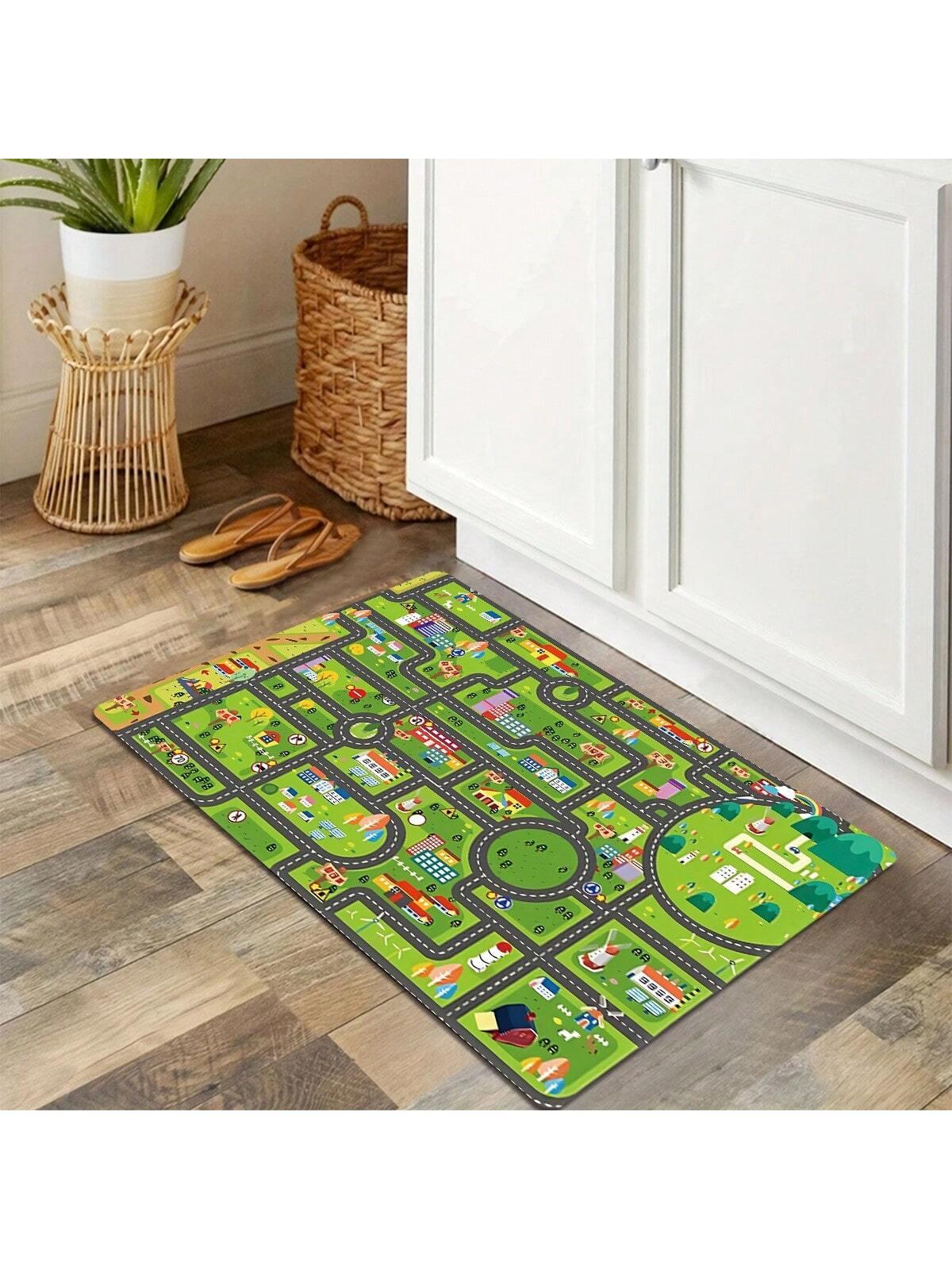 zielony dywan print droga 