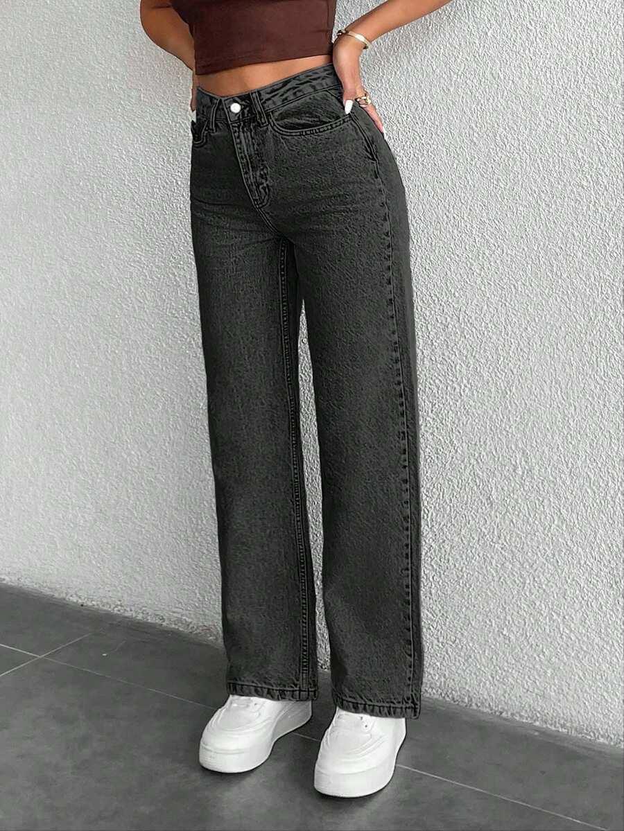 CZARNE SPODNIE JEANS