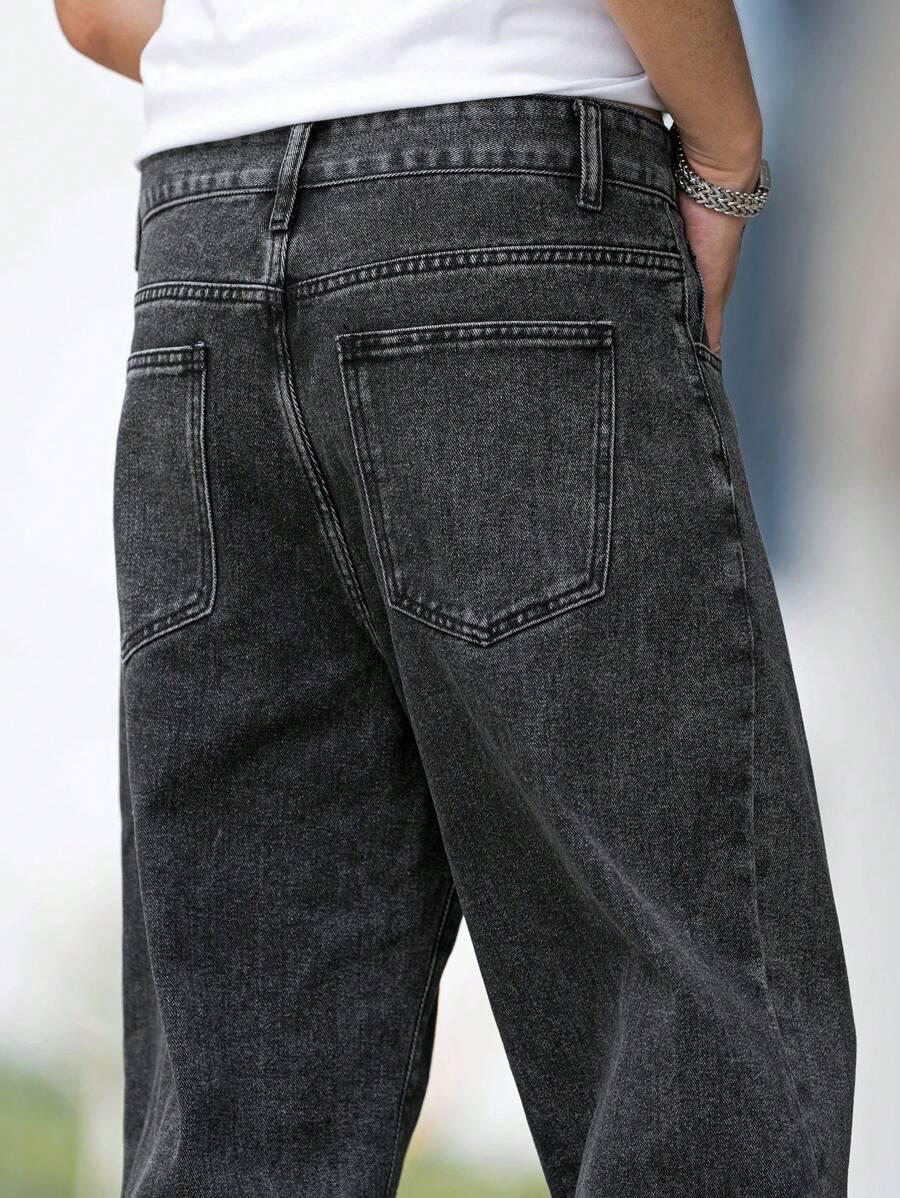 SZARE SPODNIE JEANS KIESZENIE