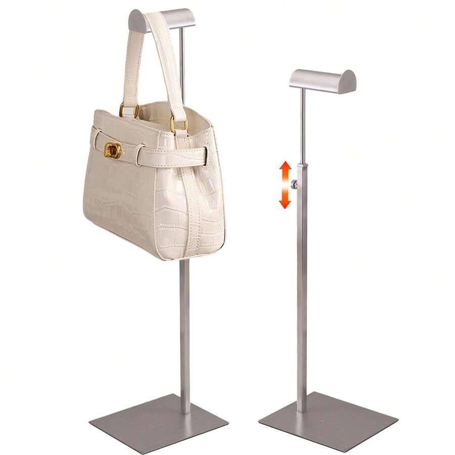 srebrny wieszak na torebkę