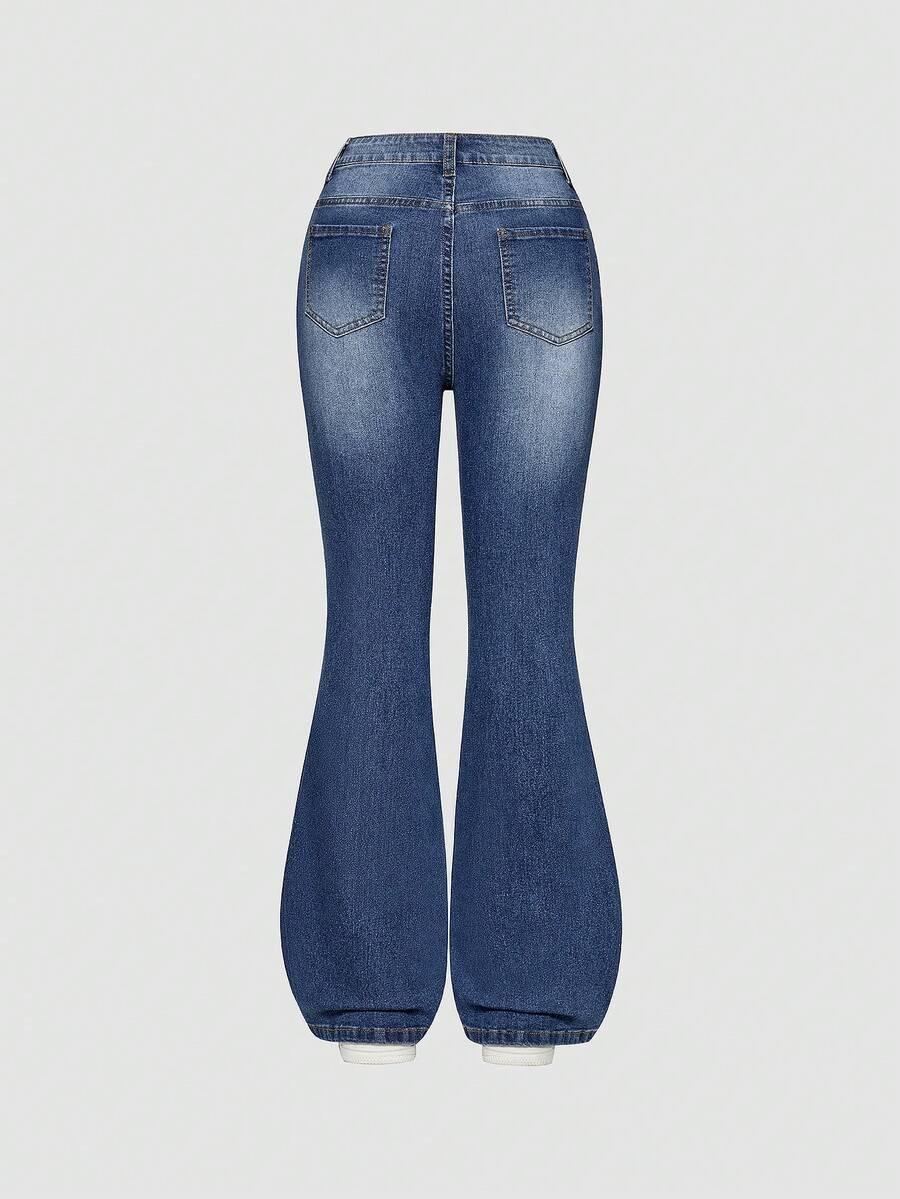 niebieskie jeansy casual
