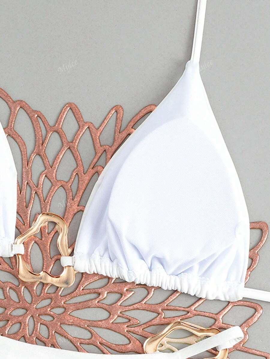 biały dół od bikini