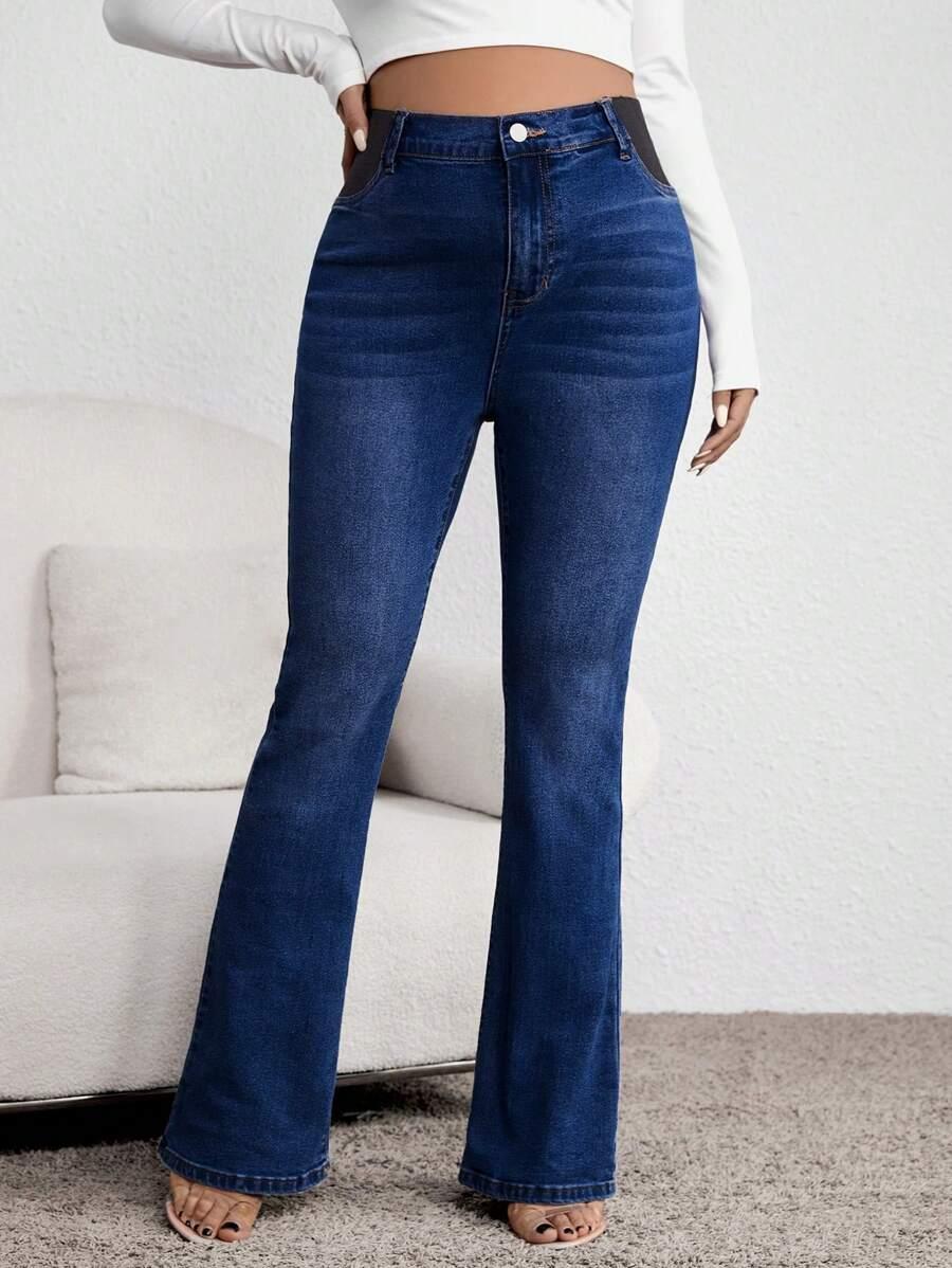granatowe spodnie ciążowe jeans