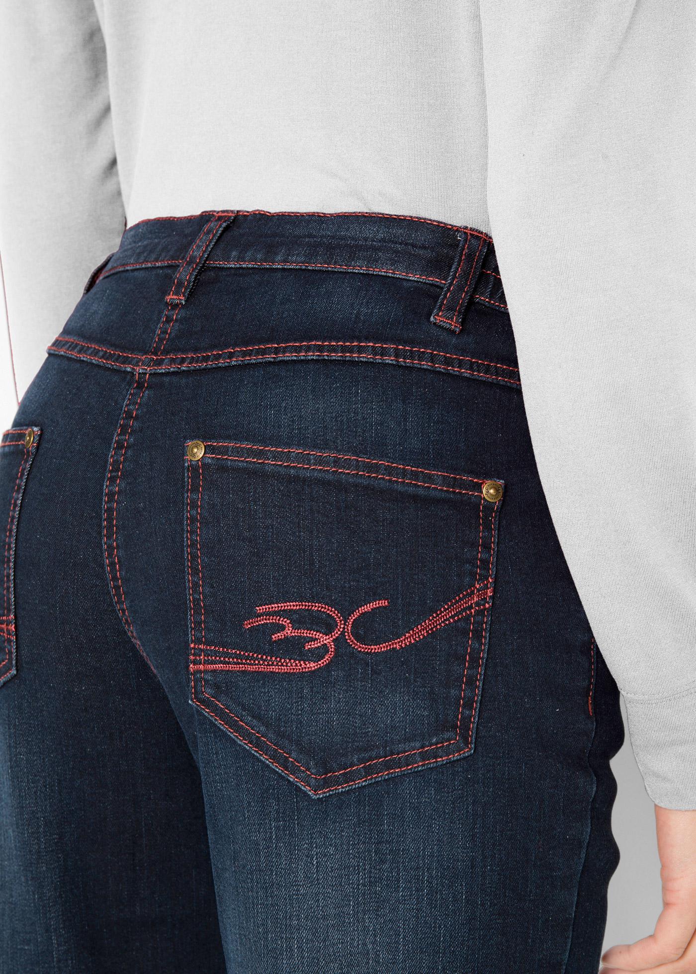 GRANATOWE SPODNIE JEANS