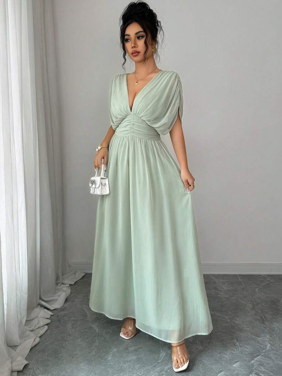 ZIELONA SUKIENKA MAXI