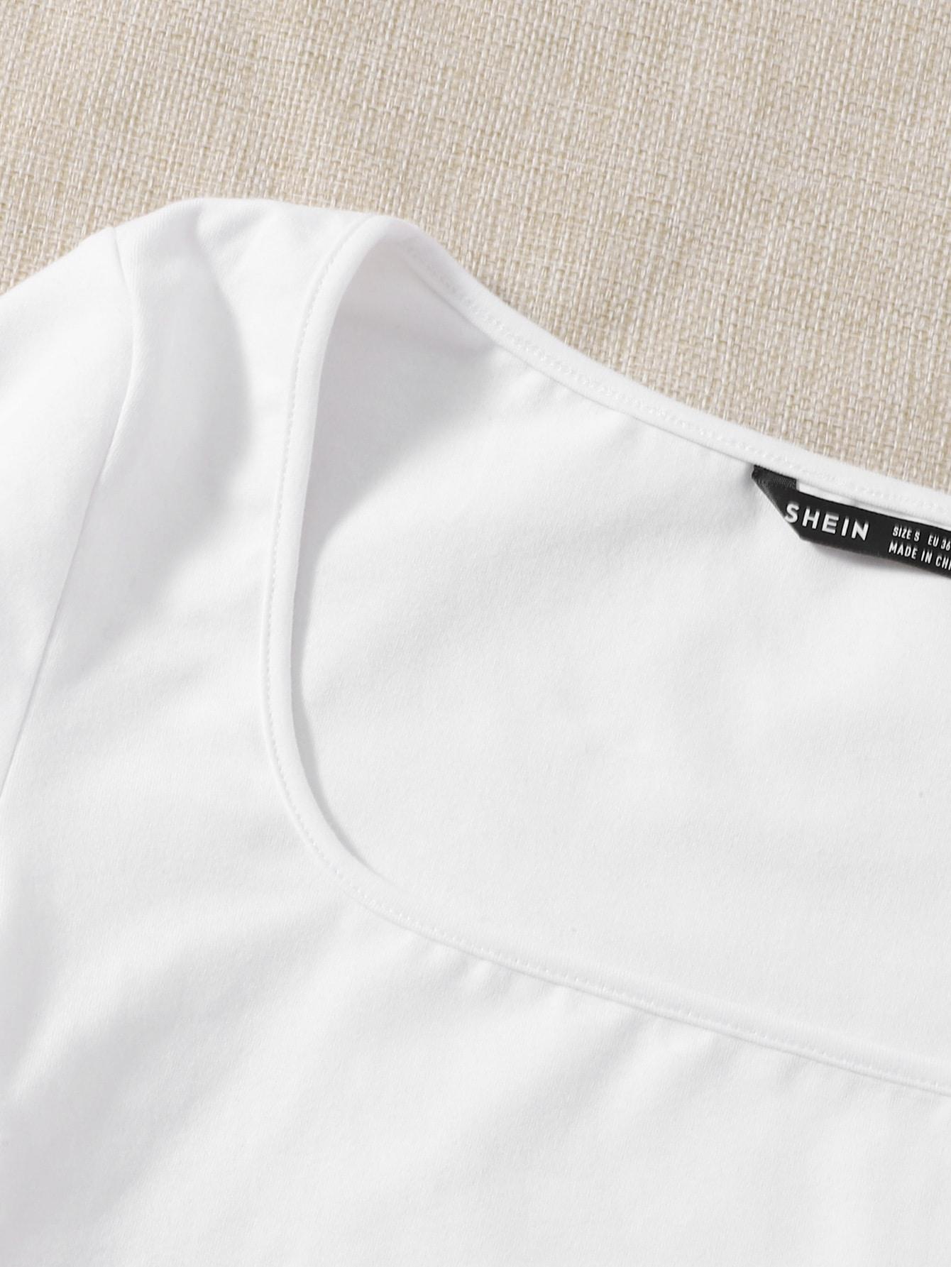 BIAŁY KRÓTKI T-SHIRT