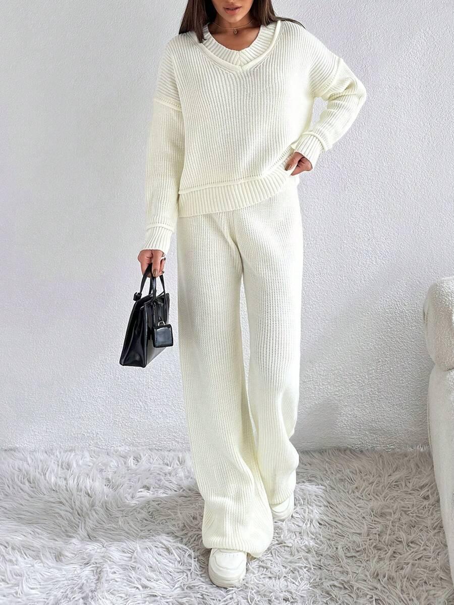 sweter v neck długi rękaw