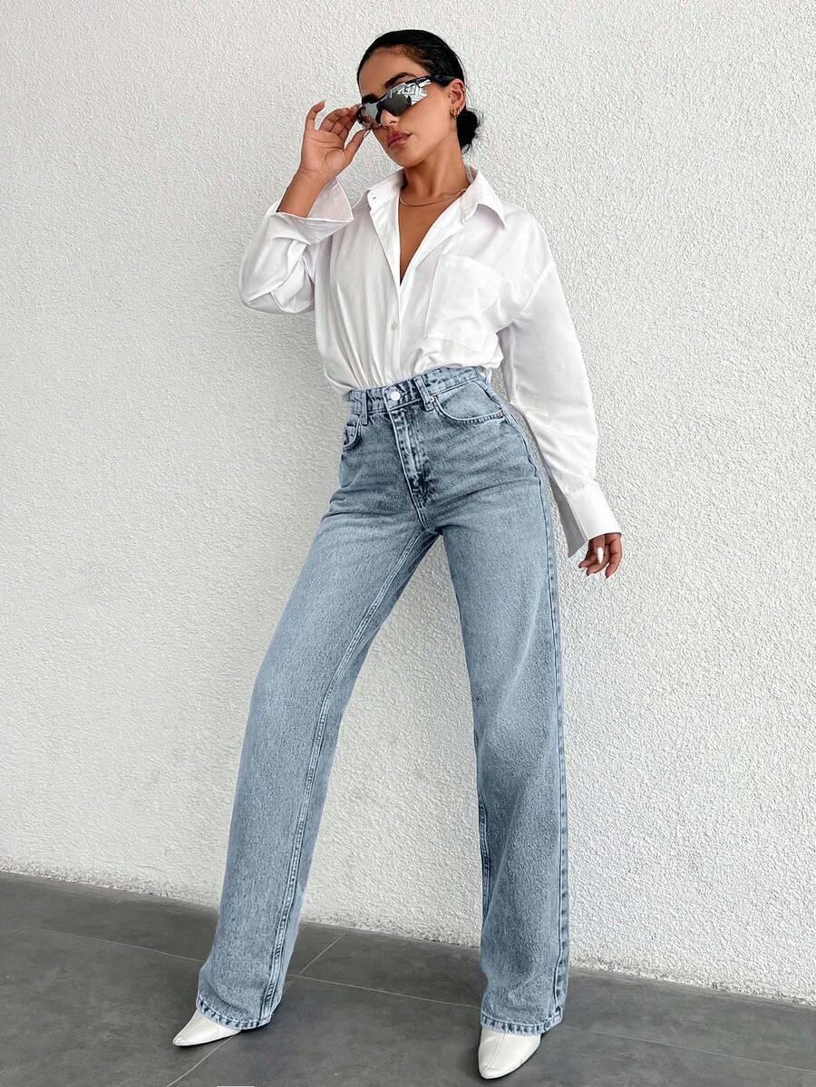 NIEBIESKIE SPODNIE JEANS 