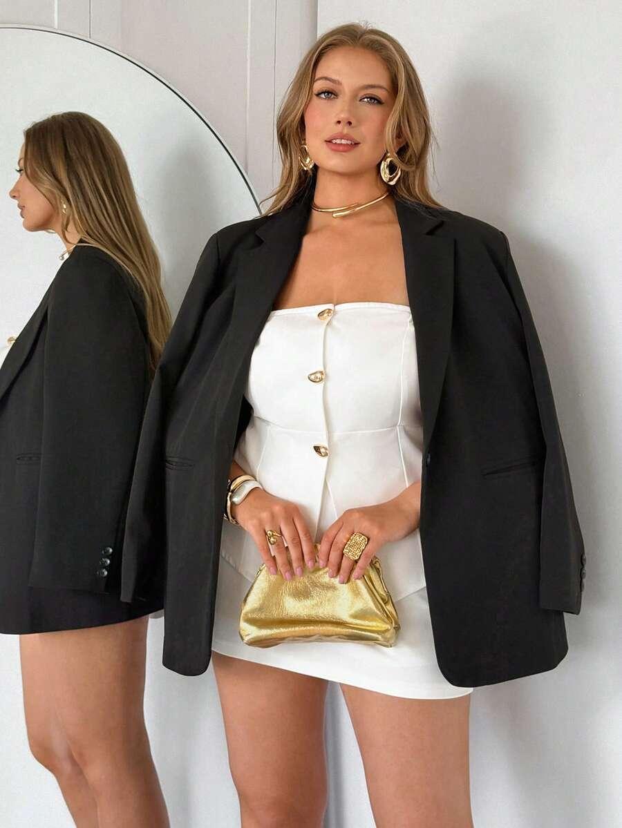 ZESTAW DWUCZĘŚCIOWY BIAŁY ELEGANCKI