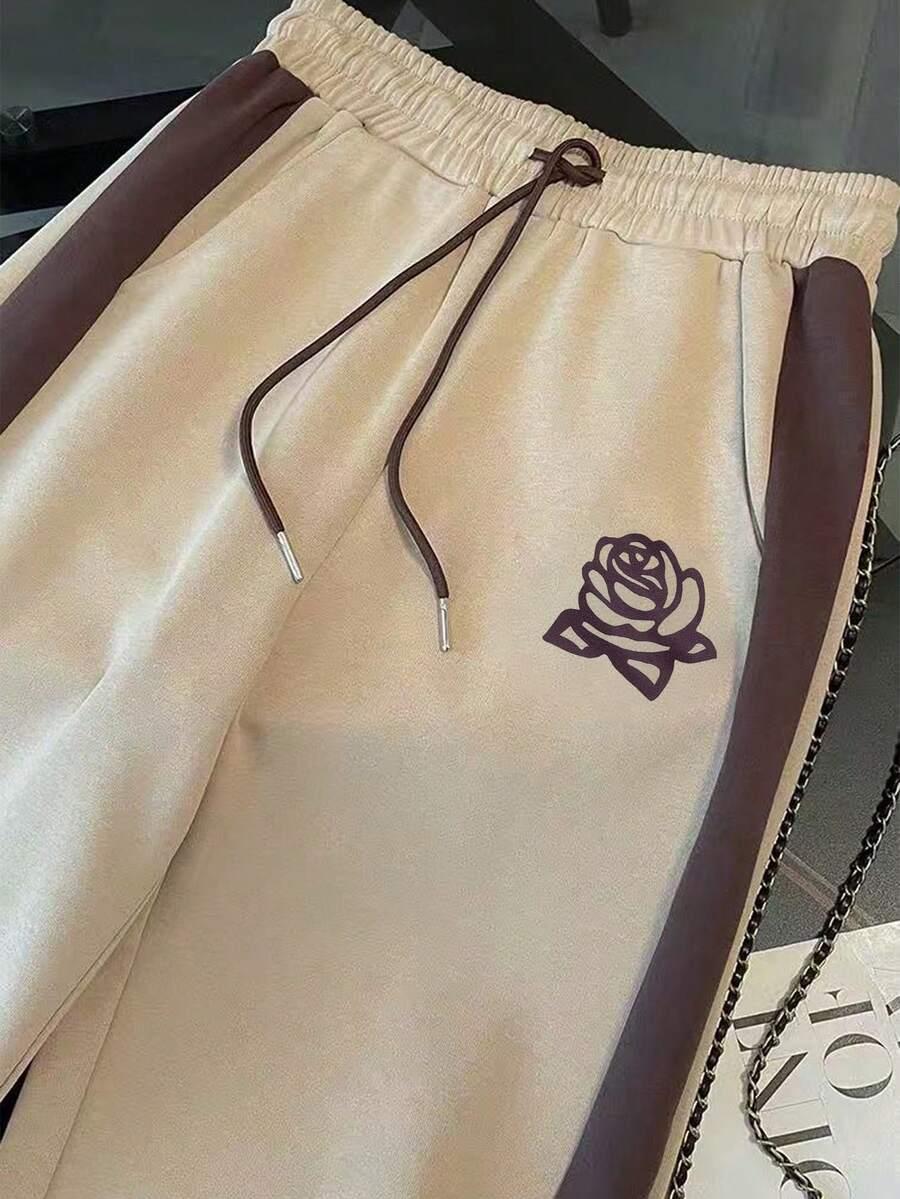 beżowy komplet bluza spodnie 