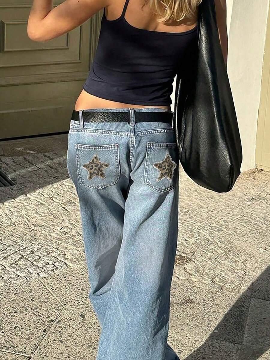 SPODNIE JEANS ZDOBIENIA