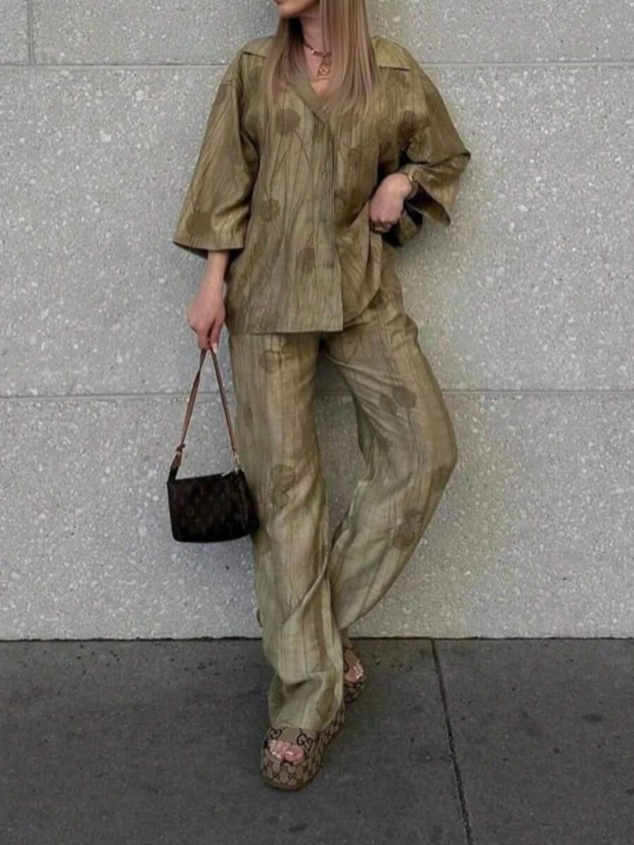 zielone spodnie wiązanie