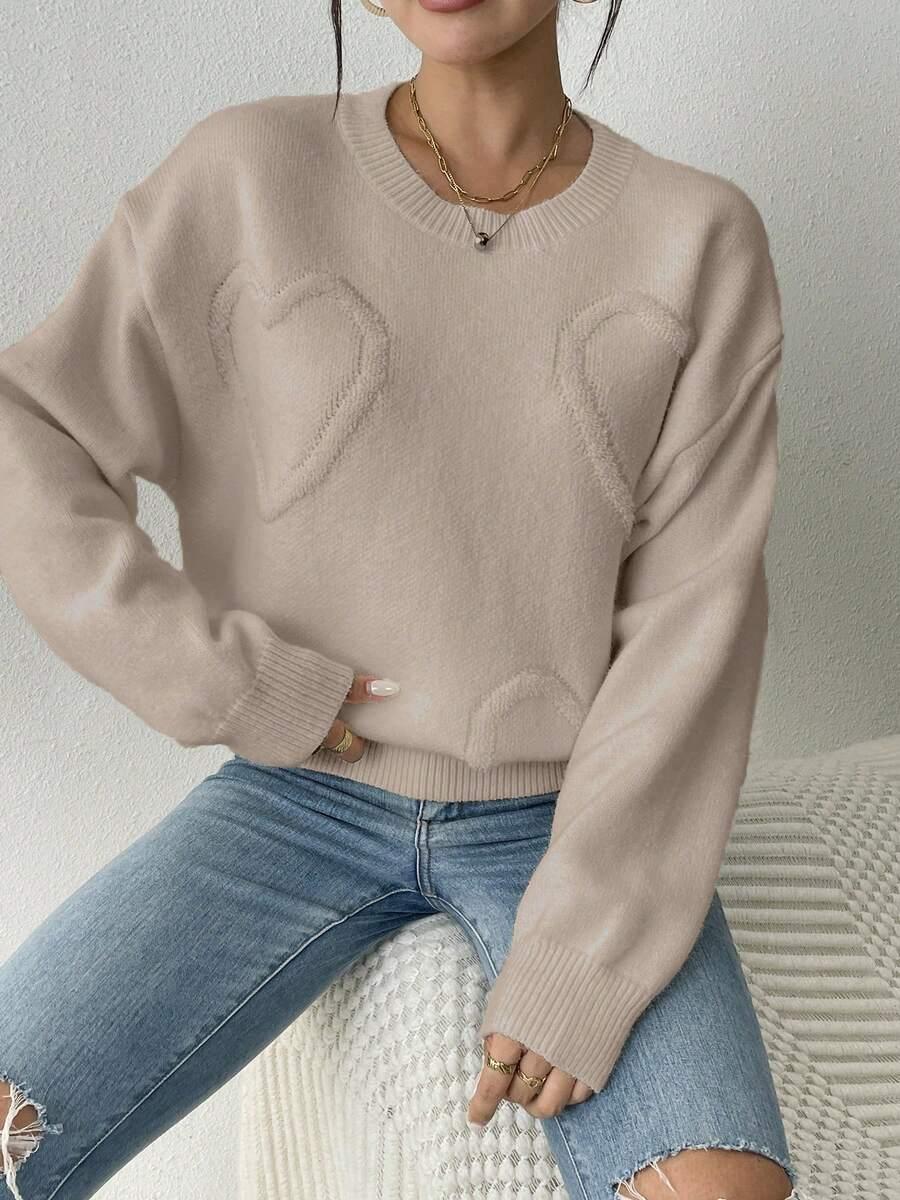 beżowy dzianinowy sweter 