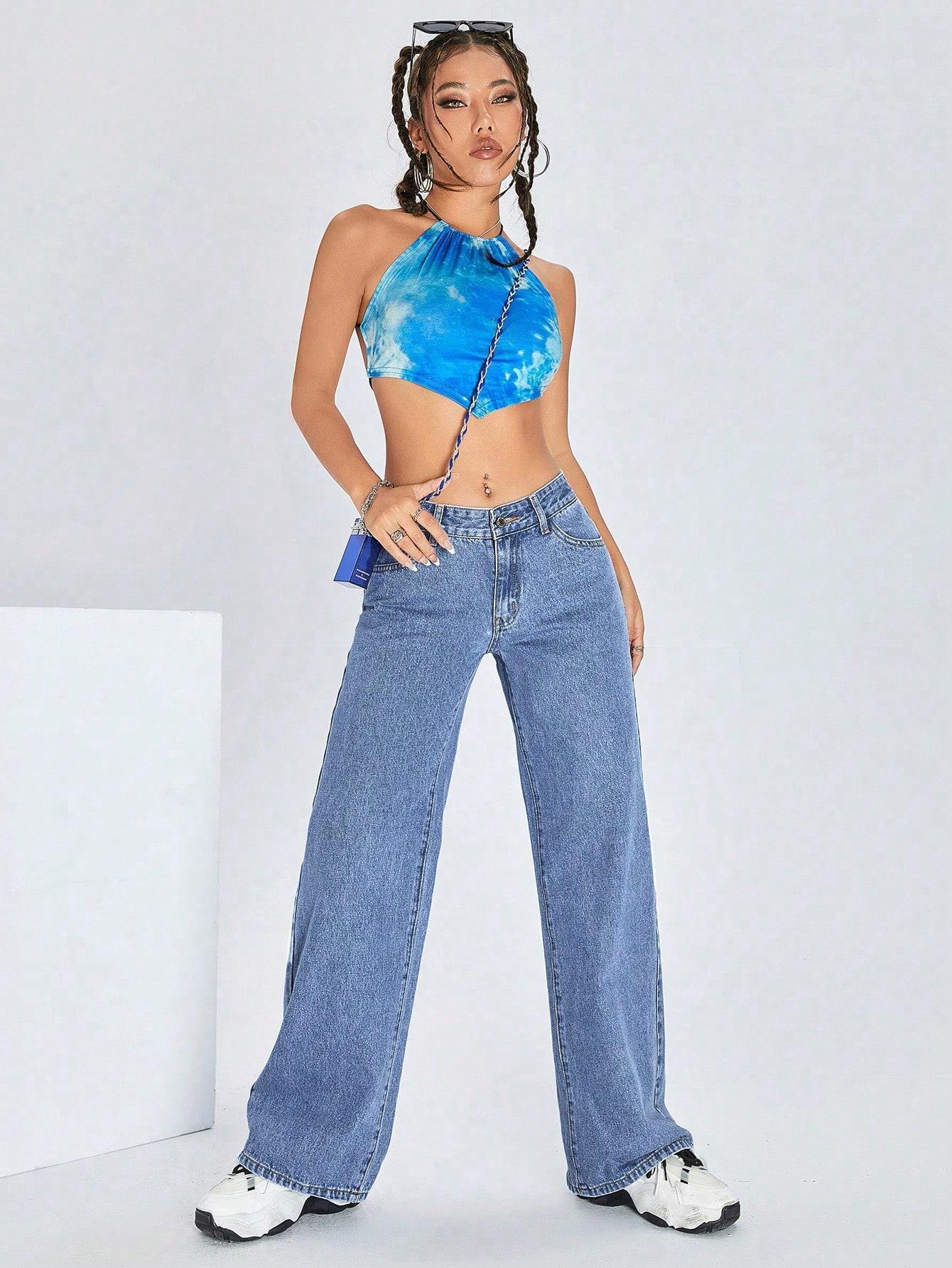 NIEBIESKIE SPODNIE JEANS