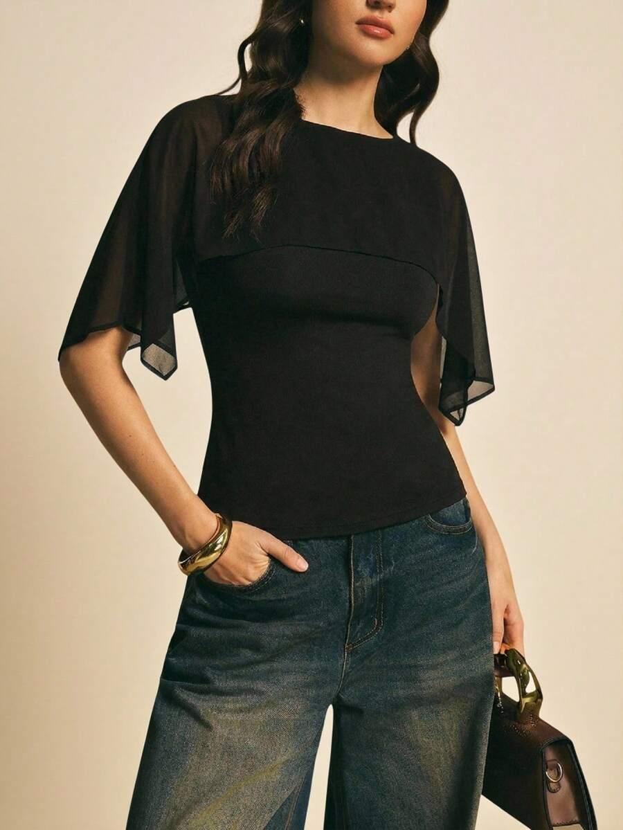 CZARNY TOP CASUAL 