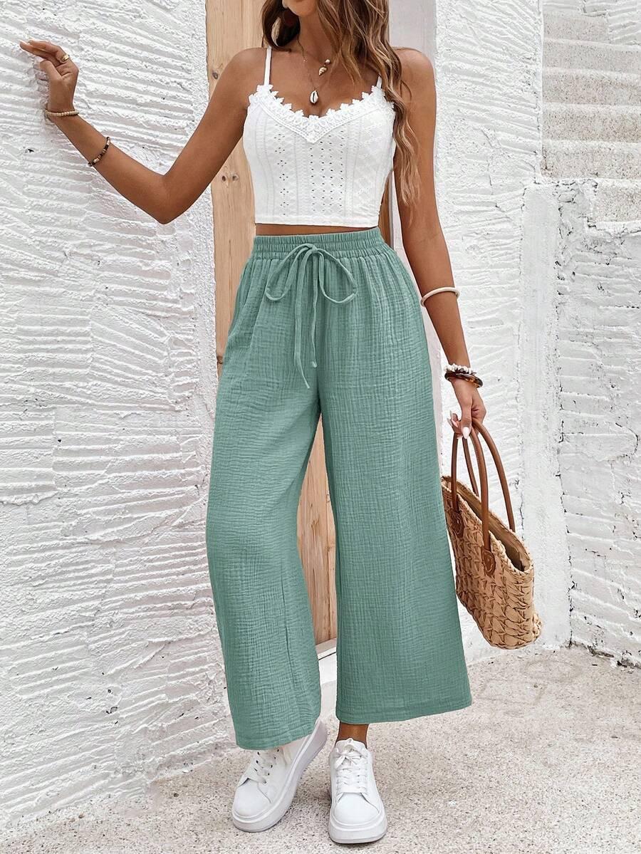 ZIELONE SPODNIE CASUAL