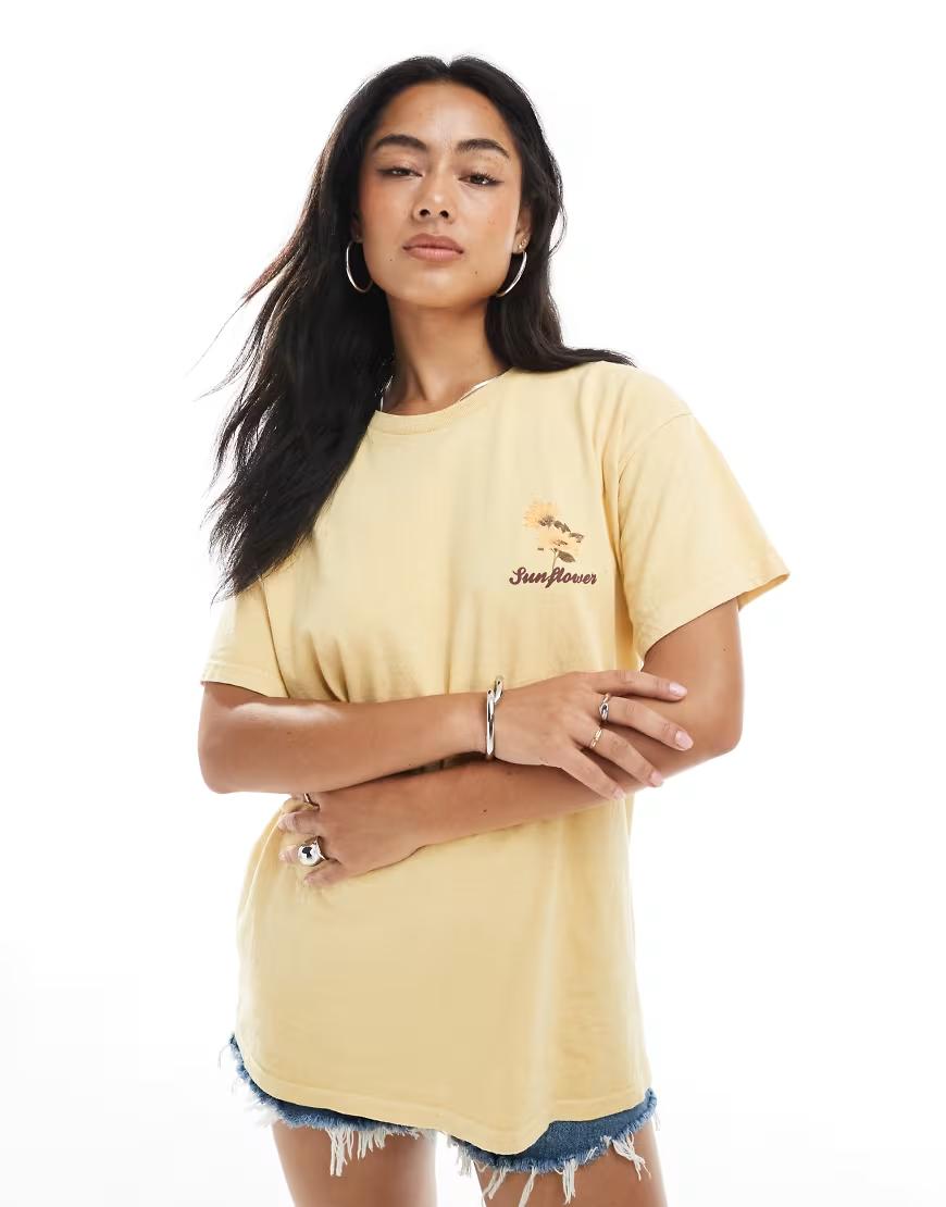 ŻÓŁTY T-SHIRT PRINT